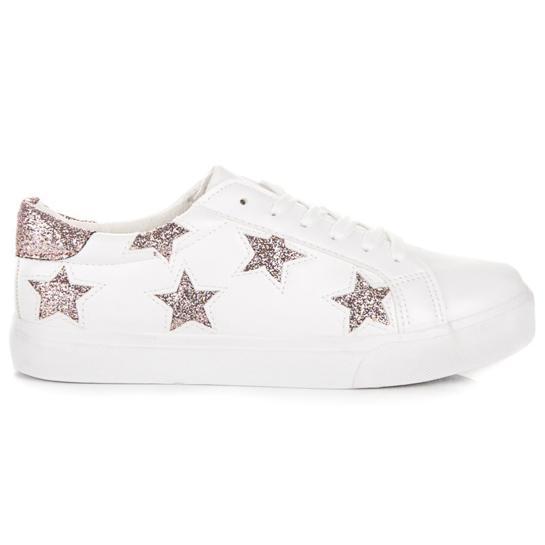 Tyylikkäät valkoiset lenkkarit valkoinen