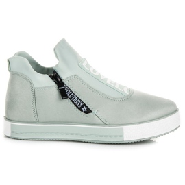 Ideal Shoes Vihreät mokkanahkaiset tennarit