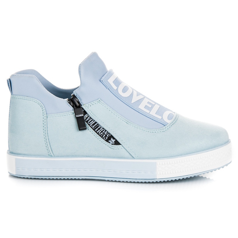 Ideal Shoes Siniset mokkanahkaiset tennarit sininen