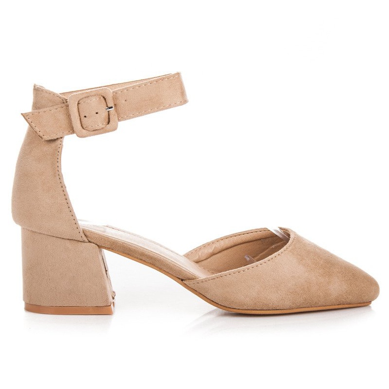 Matalakorkoiset mokkanahkasandaalit ruskea