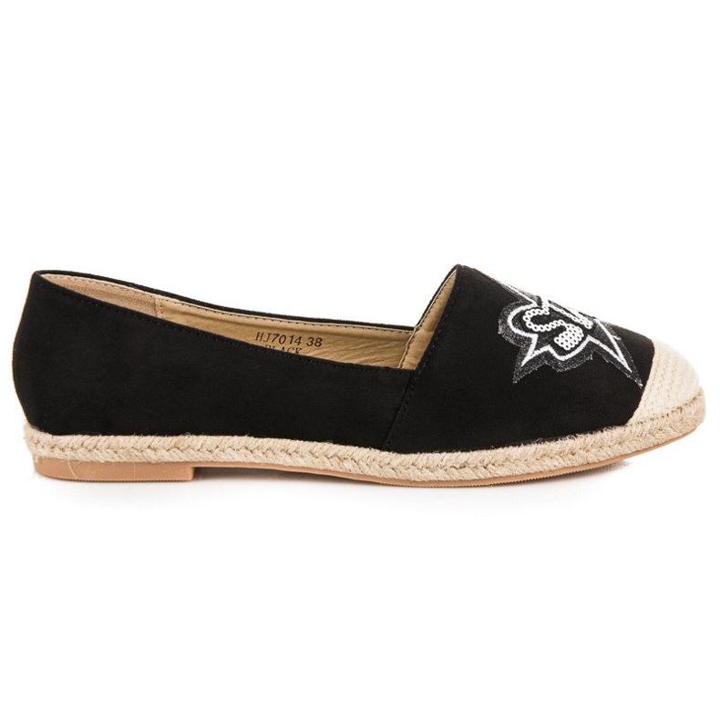 Sweet Shoes Mustat mokkanahkaiset espadrillit
