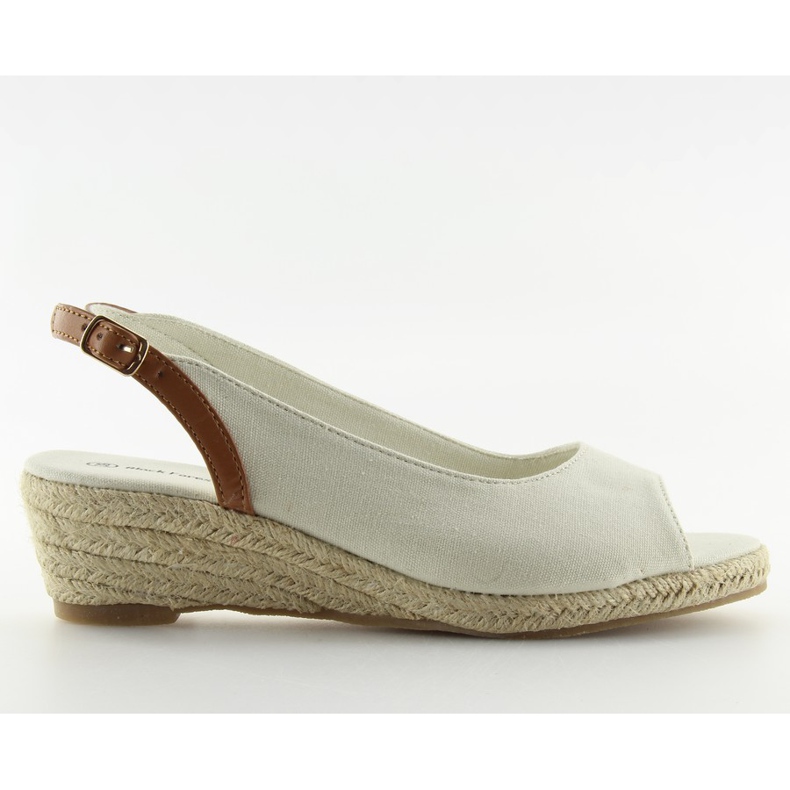 Beiget beige-espadrillit matalalla kiilakorolla