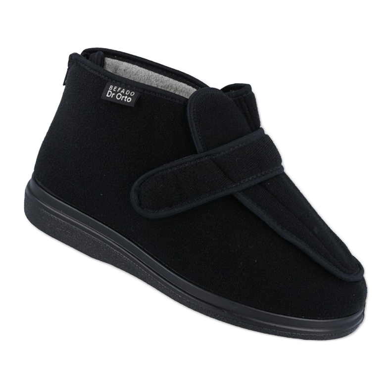 Dr.ORTO Befado miesten tossut tarranauhalla 987M002 musta, hopea(Ag) vuori