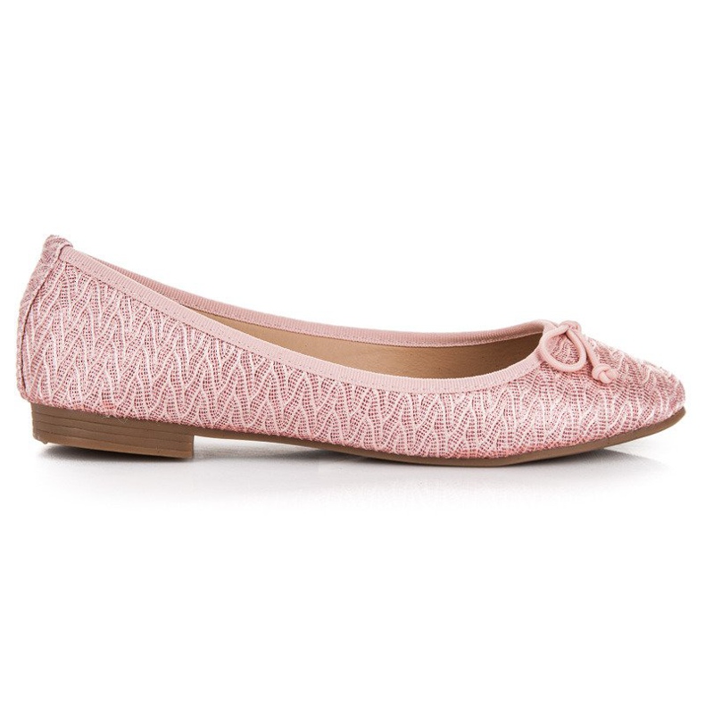 Renda Vaaleanpunaiset kangasbalerinat vaaleanpunainen