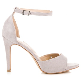 Mokkanahkaiset vinceza-sandaalit harmaa