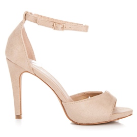 Mokkanahkaiset vinceza-sandaalit ruskea