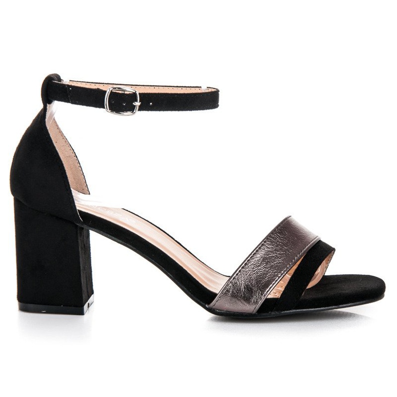 Mokkanahkaiset vinceza-sandaalit musta