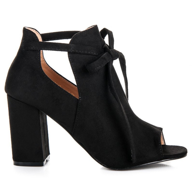 Nauhalliset mokkanahkaiset vinceza-sandaalit musta