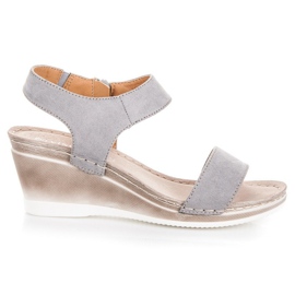 Suede kiila sandaalit vinceza harmaa