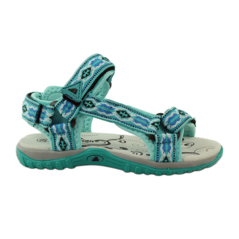 American Club Sandaalit, joissa amerikkalainen 5268-nahkaosa monivärinen