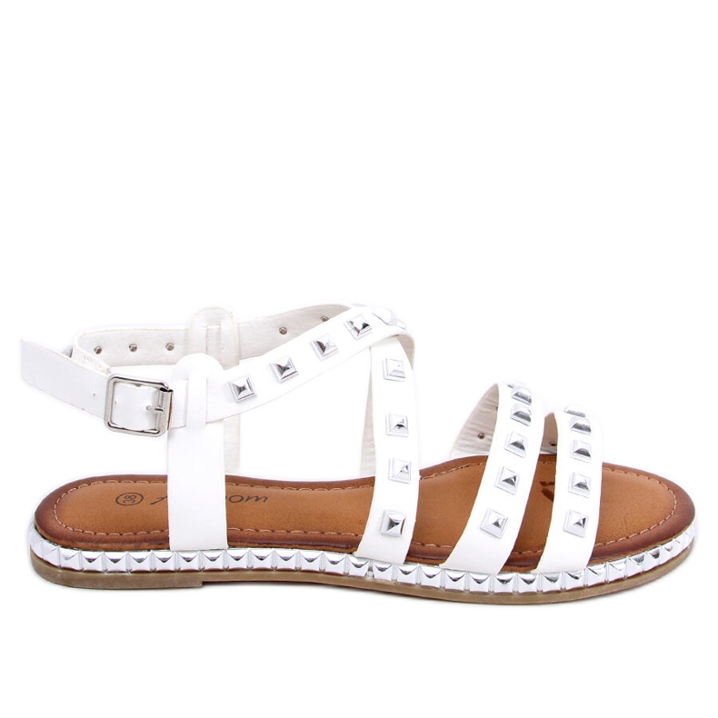 Valkoiset sandaalit nastoilla WL193 Valkoinen