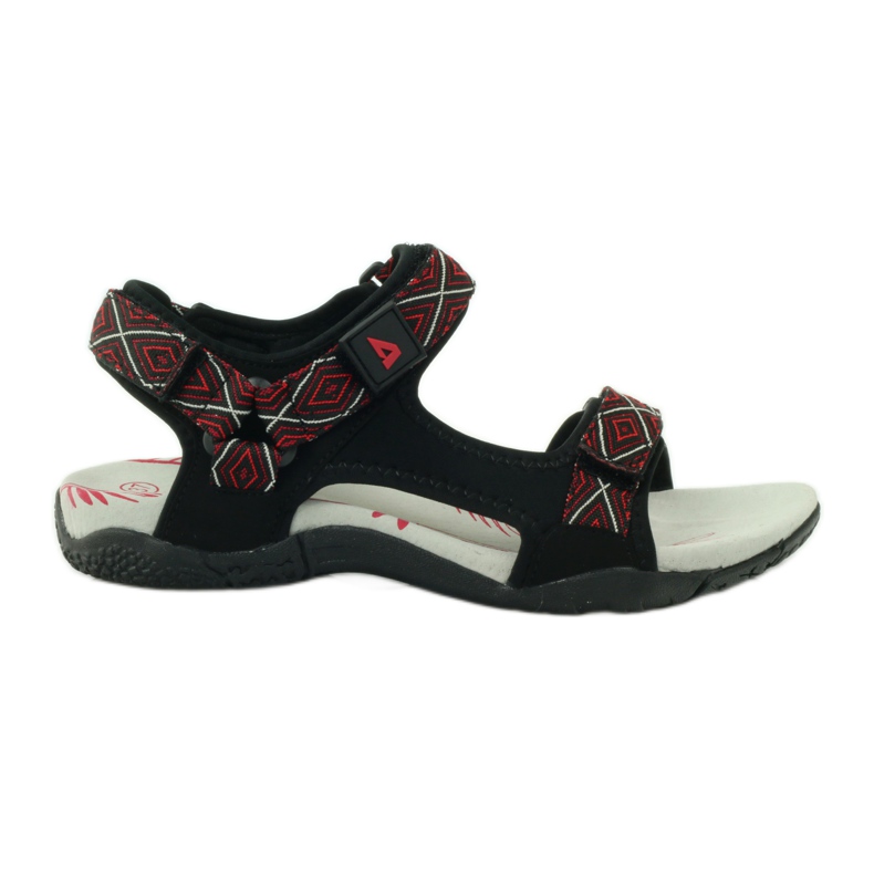 American Club Sandaalit, joissa amerikkalainen 6102-nahkaosa musta punainen