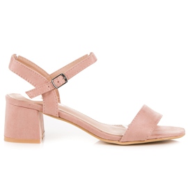 Renda Korkeakorkoiset sandaalit vaaleanpunainen