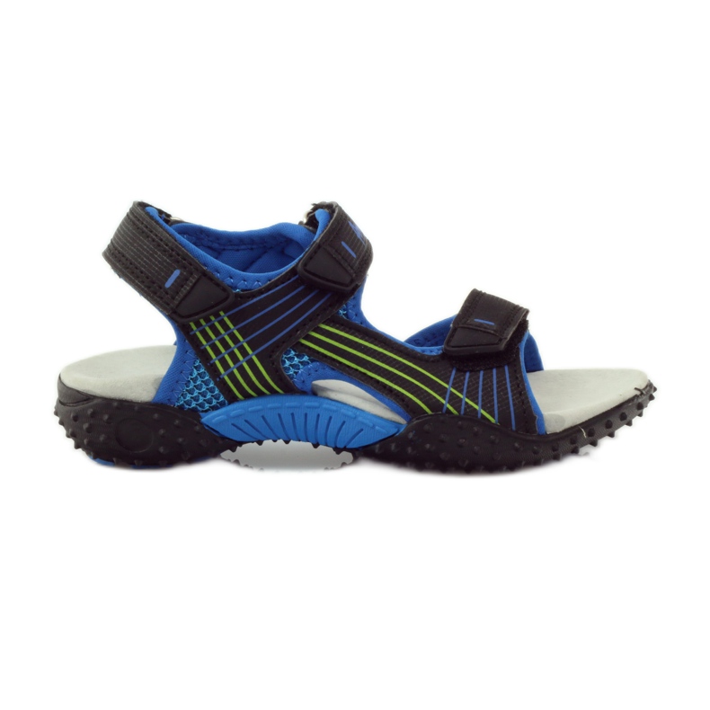 American Club Sandaalit, joissa amerikkalainen 5261-nahkaosa musta sininen vihreä