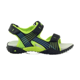 American Club Sandaalit, joissa amerikkalainen 5261-nahkaosa vihreä musta