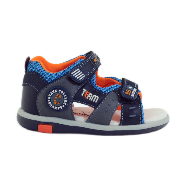 American Club Sandaalit, joissa amerikkalainen 87297-nahkaosa laivastonsininen