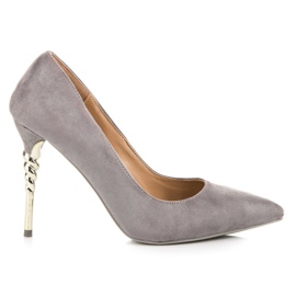 Harmaa mokkanahkakorkokengät