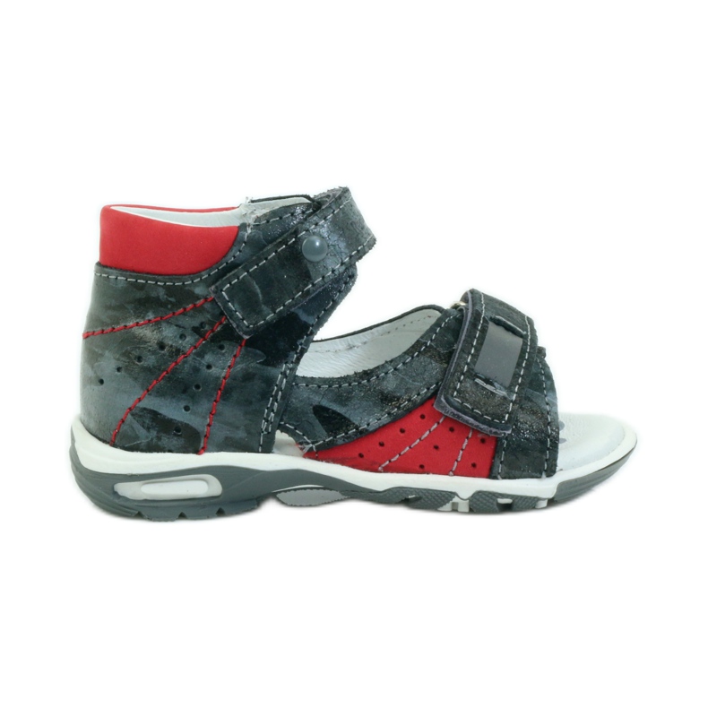 Nahkapoikien sandaalit tarranauhoilla ja heijastimilla Renbut 1407 harmaa