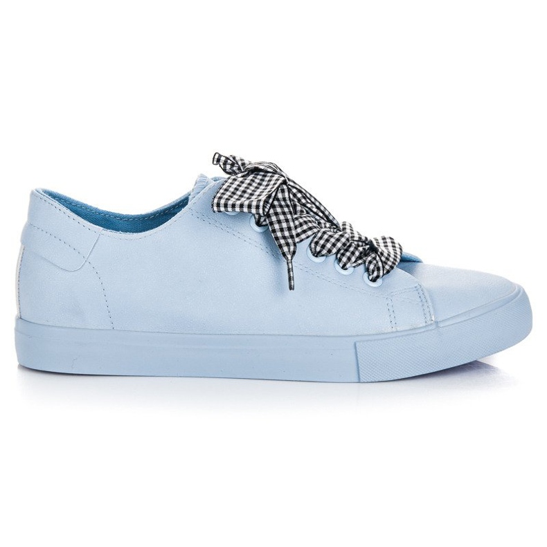 Ideal Shoes Siniset lenkkarit hapsuilla sininen