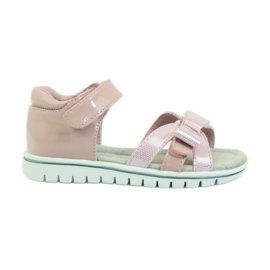 American Club Sandaalit, joissa amerikkalainen 17028-nahkaosa vaaleanpunainen