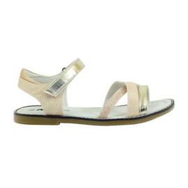 American Club Sandaalit, joissa amerikkalainen 5019-nahkaosa keltainen ruskea