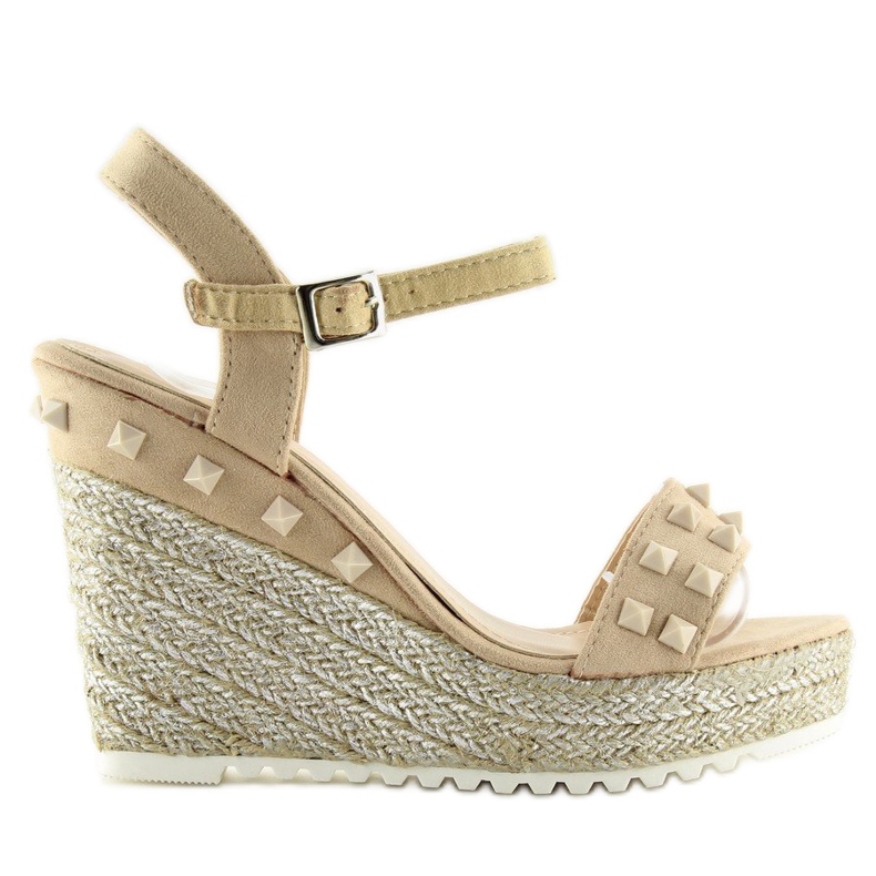 Espadrillit beige-kiilassa TS-16 Beige