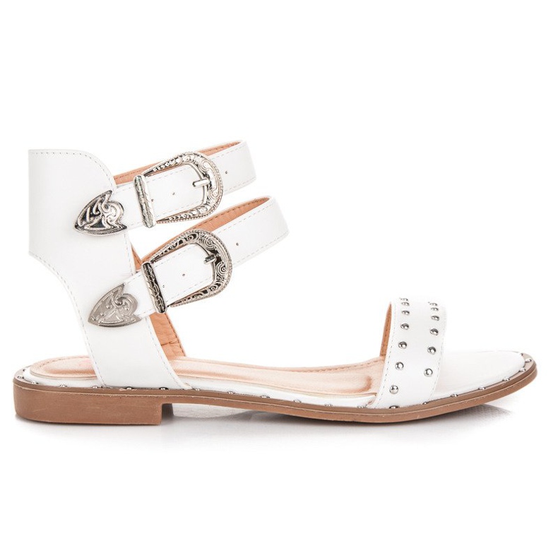 Seastar Valkoiset litteät sandaalit valkoinen