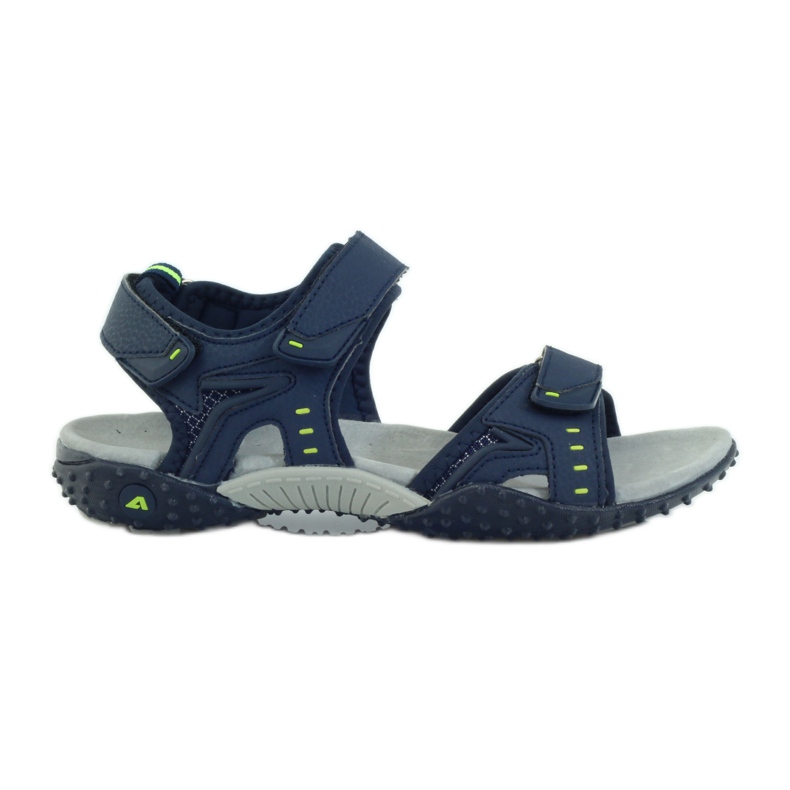 American Club Sandaalit, joissa amerikkalainen 1715-nahkaosa laivastonsininen