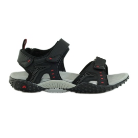 American Club Sandaalit, joissa amerikkalainen 1715-nahkaosa musta