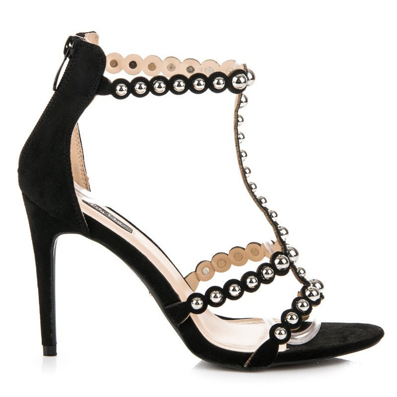 Mustat mokkanahkasandaalit