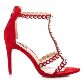 Punaiset mokkanahkaiset sandaalit punainen