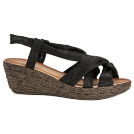 Slip-on kiila sandaalit musta