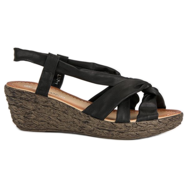 Slip-on kiila sandaalit musta