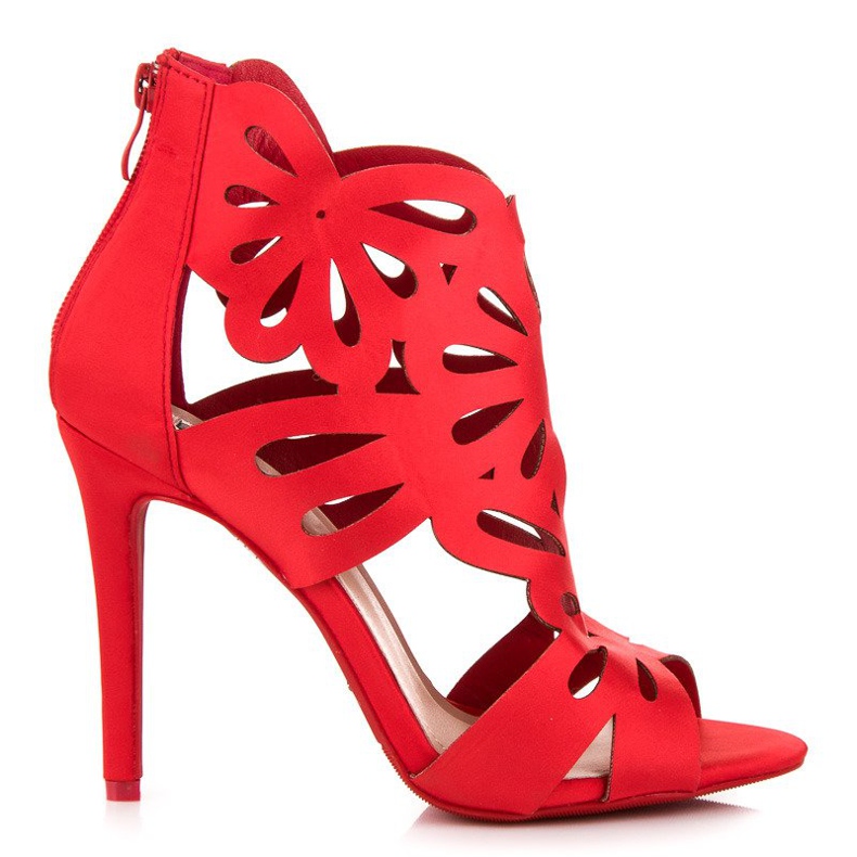 Vices Tyylikkäät sandaalit, joissa ruuvipuristimet punainen