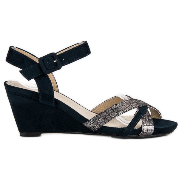 Evento Suede kiila sandaalit sininen