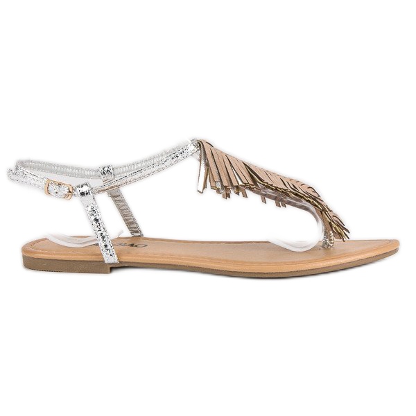 Hopeiset japanilaiset sandaalit harmaa