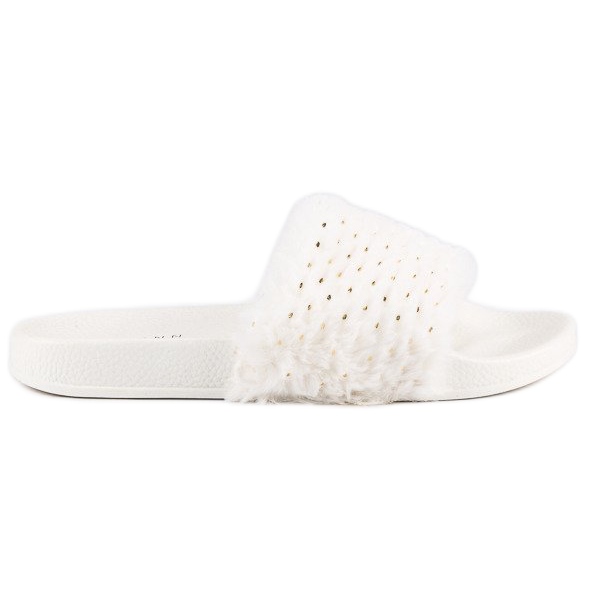 Erynn Valkoiset varvastossut turkista valkoinen