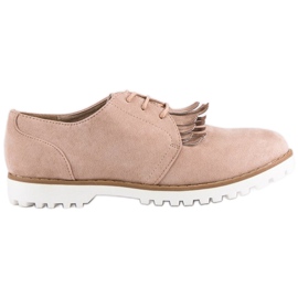 Sidotut mokkanahkaiset boho-kengät ruskea