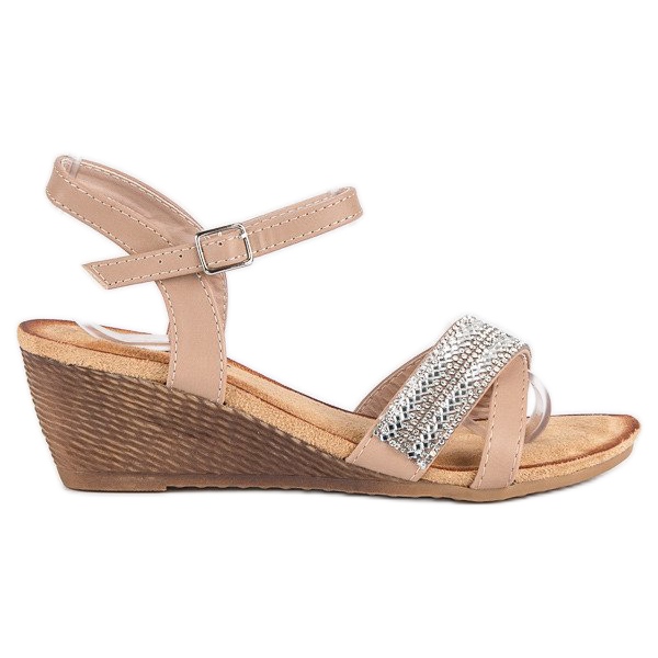 Fama Sandaalit koristeilla ruskea