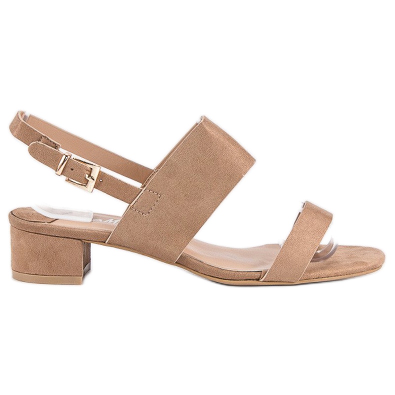 Fama Matalakorkoiset sandaalit ruskea