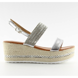 Hopeiset GG-5 espadrillesandaalit kiiloilla harmaa
