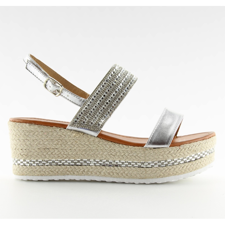 Hopeiset GG-5 espadrillesandaalit kiiloilla harmaa