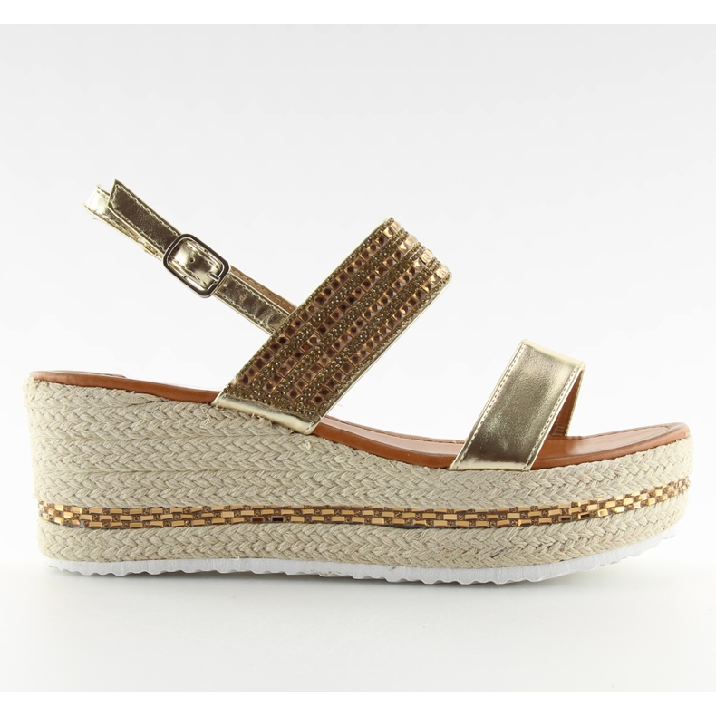 Kultaiset espadrillisandaalit kiiloissa GG-52P Gold kultainen