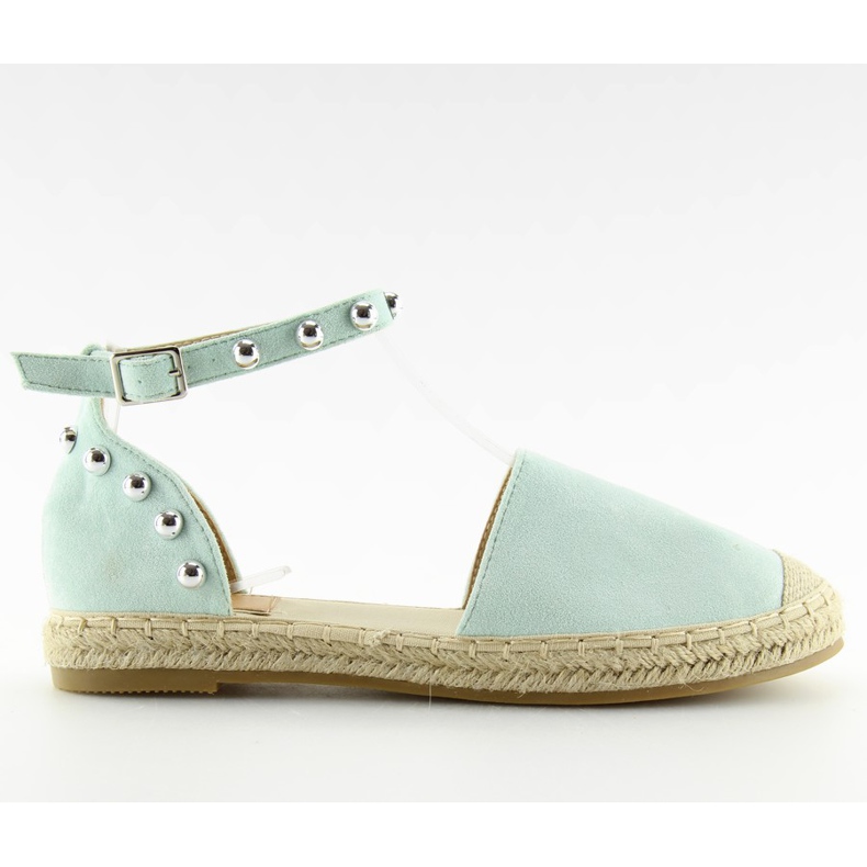 Vihreät Espadrillit nastoilla A636-ESP-1 Vihreä sininen