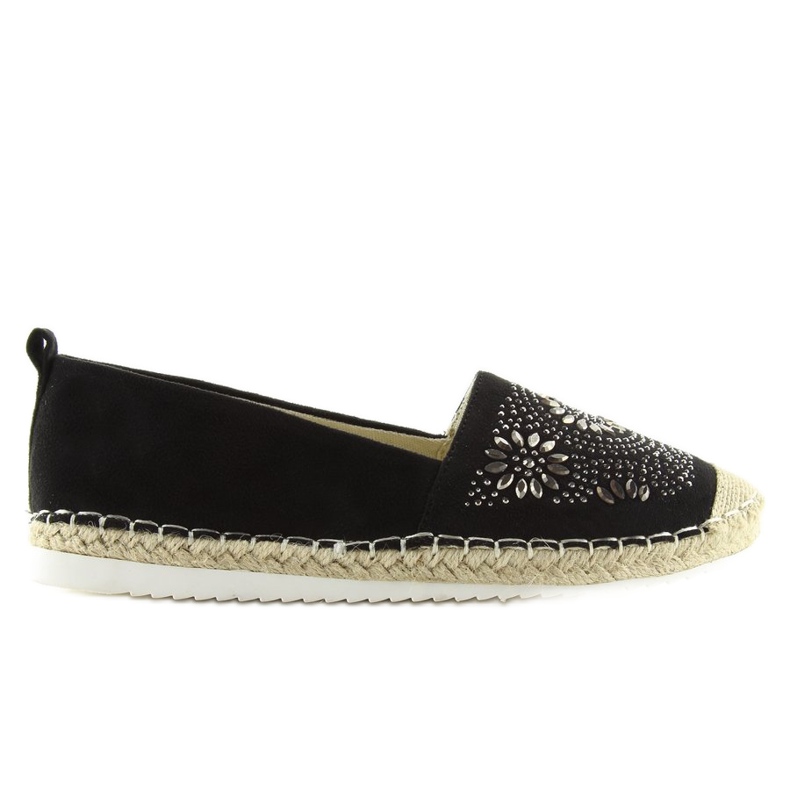 Espadrillit koristeltu mustalla 5599-1 Black
