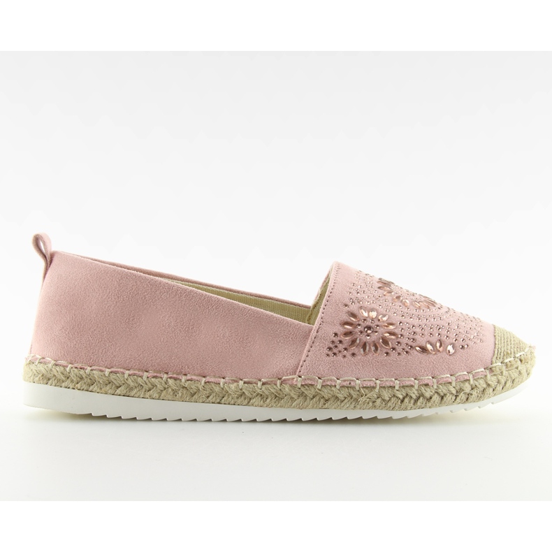 Pinkillä koristellut espadrillit 5599-1 Pink vaaleanpunainen