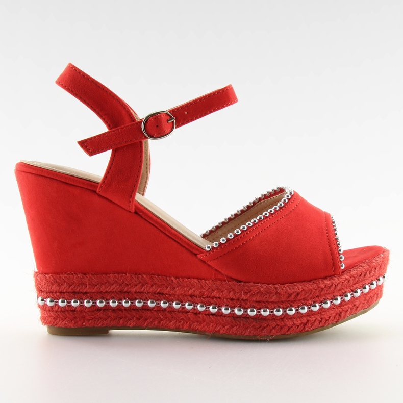 Punaiset kiila sandaalit U-6272 punainen