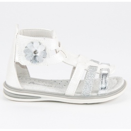 American Club Sandaalit, joissa on amerikkalainen kukka valkoinen