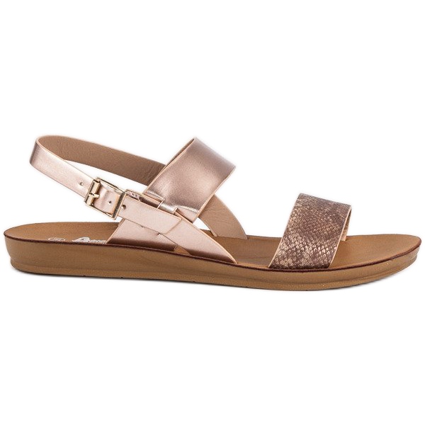 American Club Litteät amerikkalaiset sandaalit ruskea