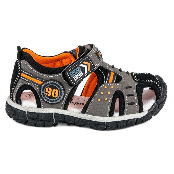 American Club Suljetut amerikkalaiset poikasandaalit harmaa